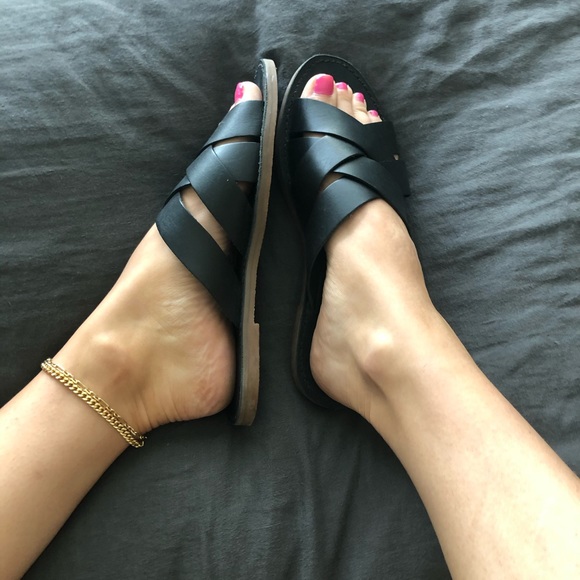 Madewell Shoes - Madewell Blk Leather Sandals